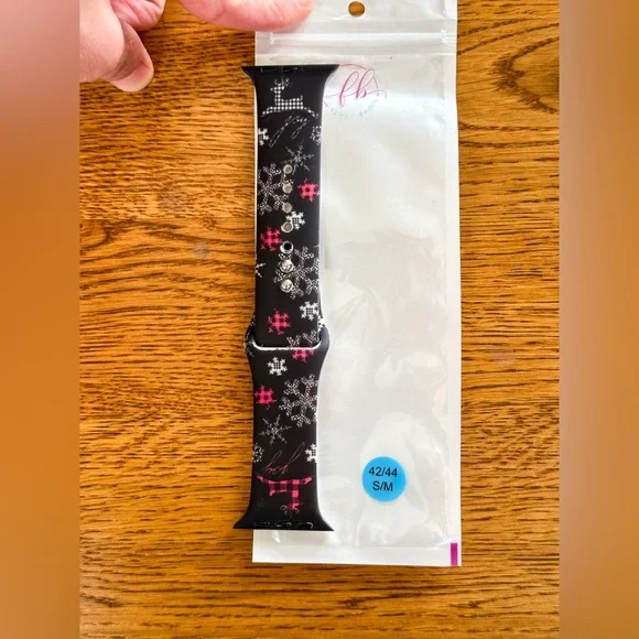 NWT Fancy Bands Deer Joy Print Silicone Band For Apple Watch Size 42/44MM S/M - Picture 6 of 11